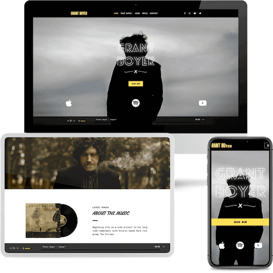 Grant Boyer Website design and development